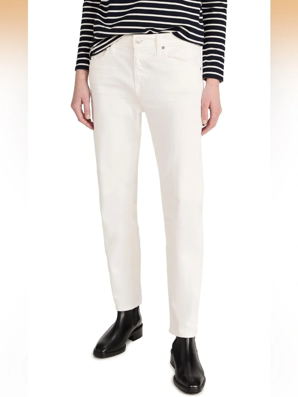 AG Adriano Goldschmied Women's Ex Boyfriend Slim Jeans slouchy white size 27 NWT